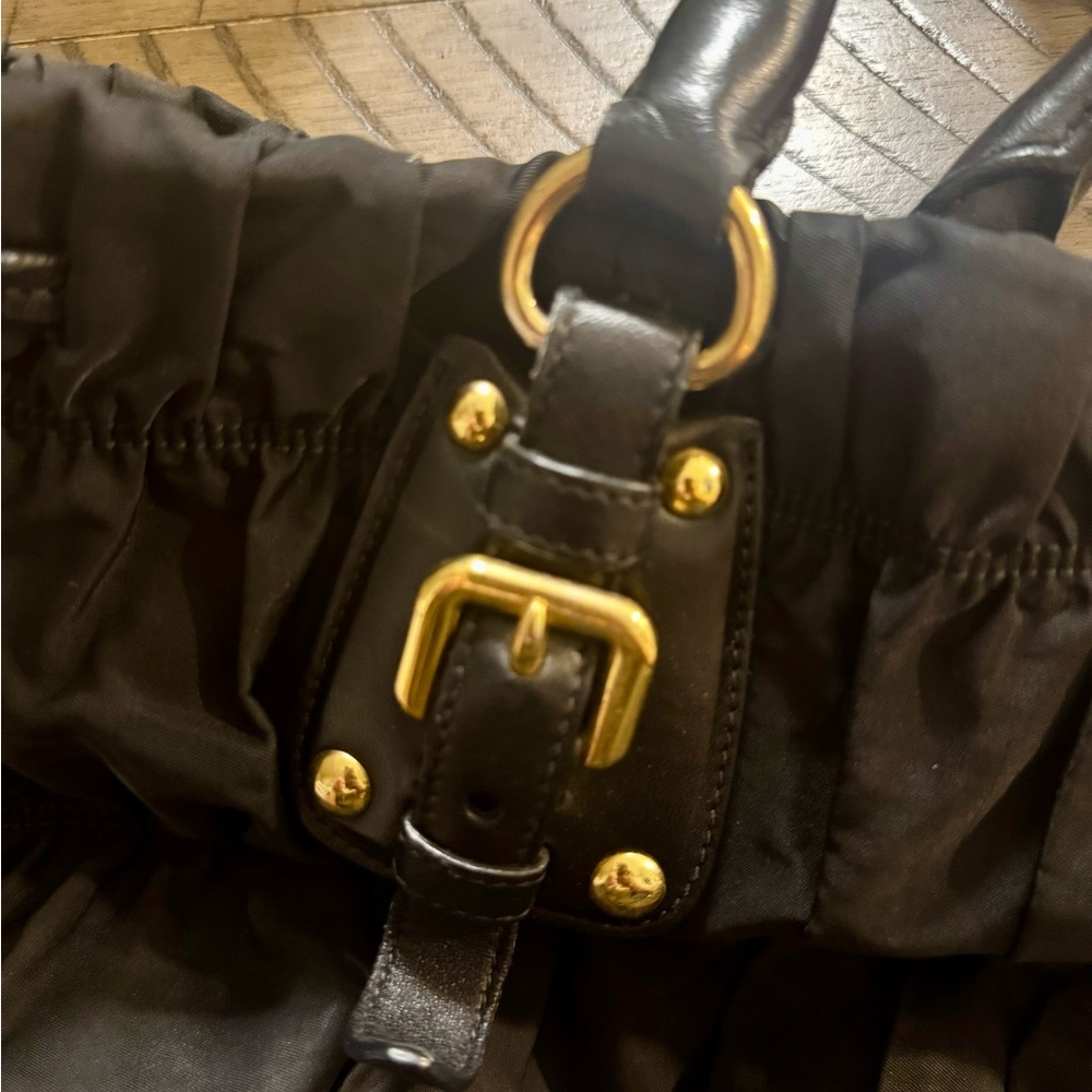 Prada Gaufre Leather Shopping Tote Bag Nylon - Picture 12 of 14